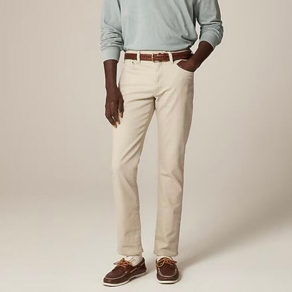 NWT J.Crew Men's 770 Straight-Fit Bergen Five-Pocket Pant Sandwash Canvas 33x32 - Picture 1 of 11